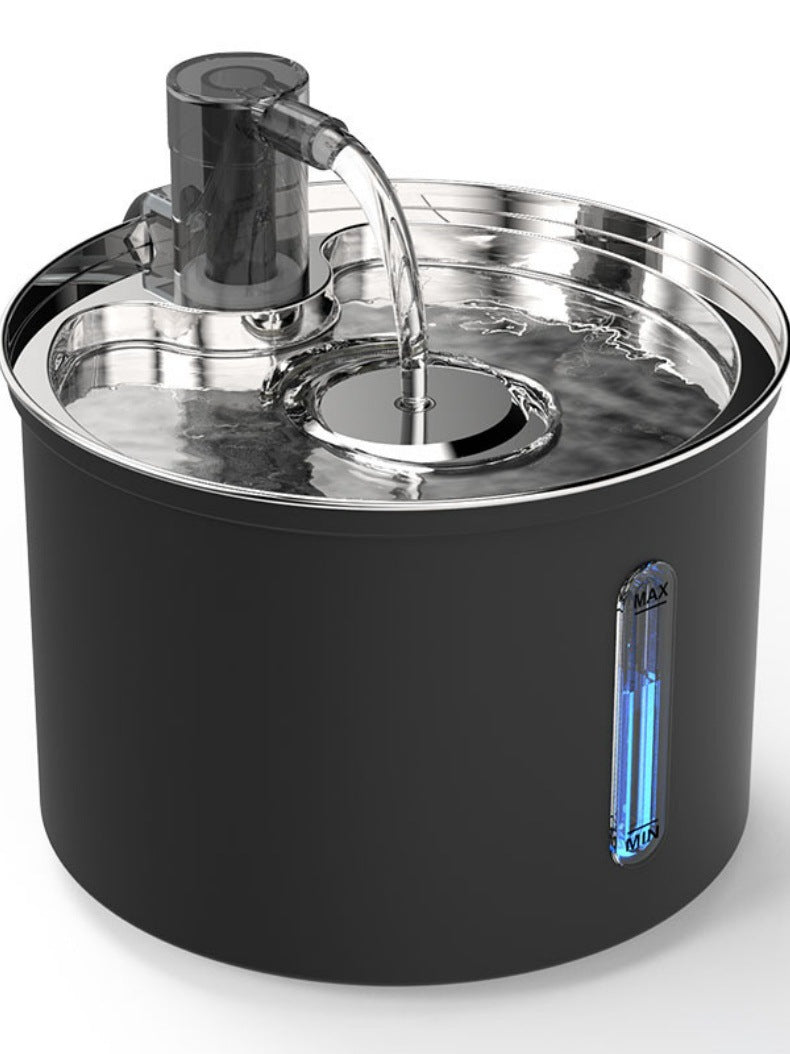 Stylish 3L Stainless Steel Cat Water Fountain - Quiet, Fresh & Filtered Hydration