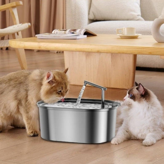 Large 3.2L Cat Water Fountain - Premium Stainless Steel Pet Drinking Fountain