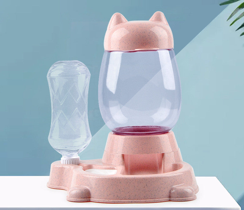 Automatic Pet Feeder and Water Dispenser - Safe, Easy to Clean, and Space-Saving