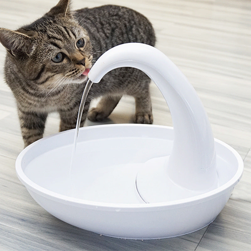 Swan Plastic Cat Water Fountain - Stylish Cat Drinking Fountain