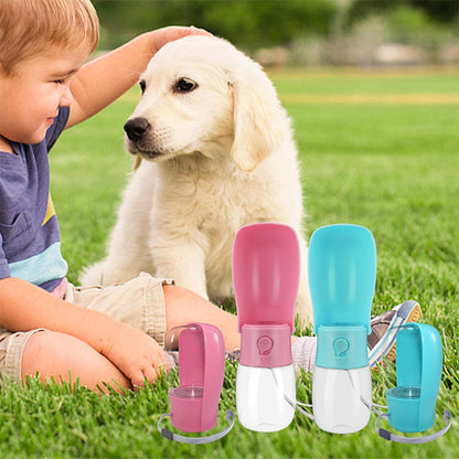 Portable Pet Folding Water Cup - 280ML Travel Water Bottle with Built-in Bowl