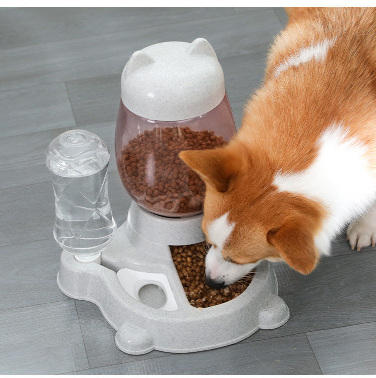 Automatic Cat Feeder & Water Dispenser - Stylish Cat-Shaped Design, 2.2L