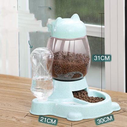 Automatic Cat Feeder & Water Dispenser - Stylish Cat-Shaped Design, 2.2L