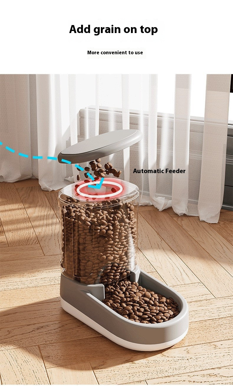 Stylish Automatic Cat Feeder and Water Fountain - Hassle-Free Feeding