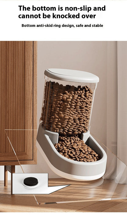 Stylish Automatic Cat Feeder and Water Fountain - Hassle-Free Feeding