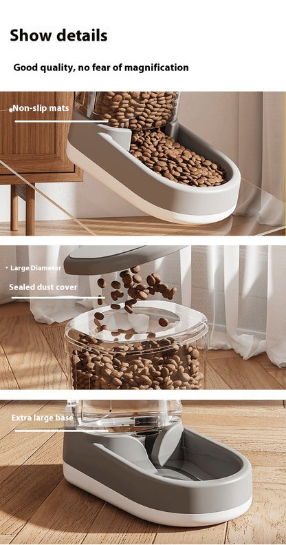 Stylish Automatic Cat Feeder and Water Fountain - Hassle-Free Feeding