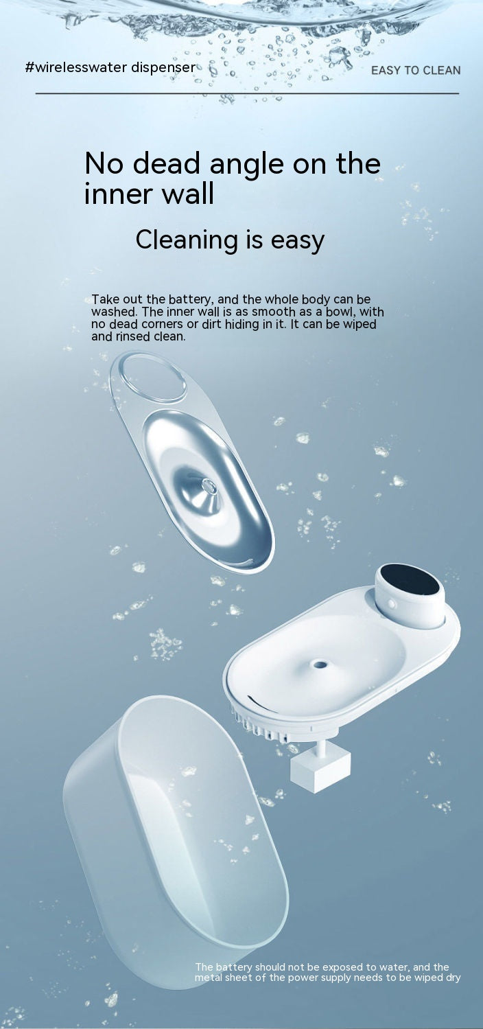 Smart Wireless Cat Water Fountain - Stainless Steel, Self-Cleaning, Advanced Filtration