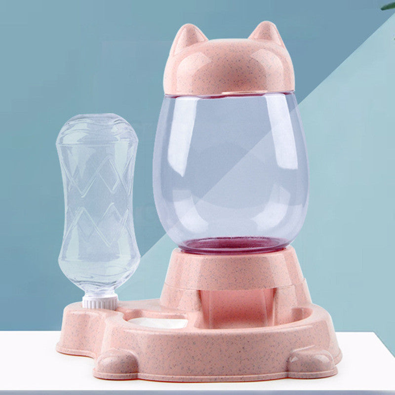 Automatic Pet Feeder and Water Dispenser - Safe, Easy to Clean, and Space-Saving