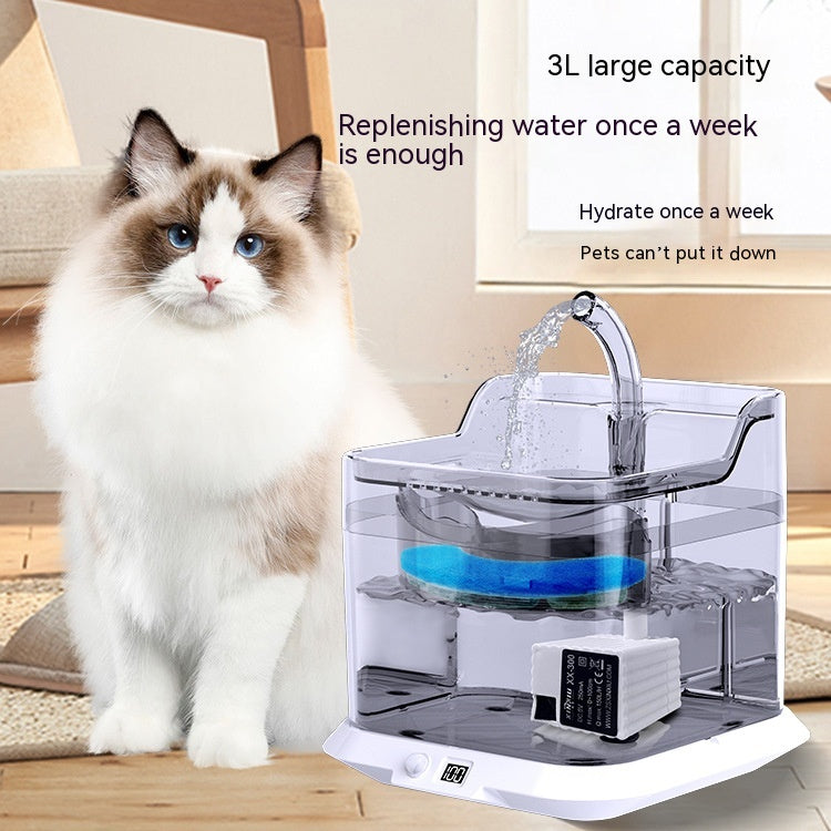 Smart Automatic Pet Water Dispenser with 3L Capacity for Cats and Puppies