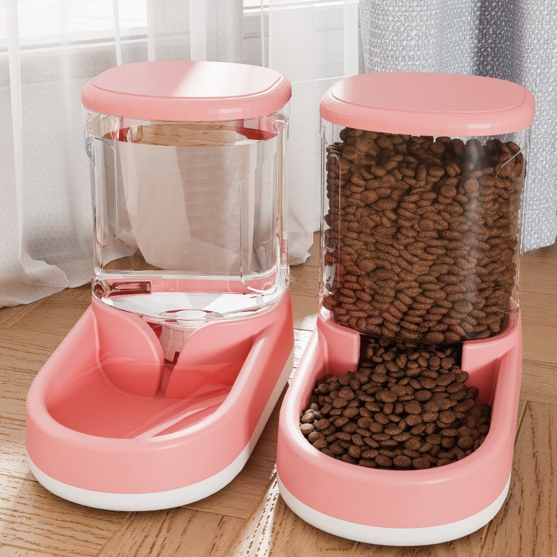 Stylish Automatic Cat Feeder and Water Fountain - Hassle-Free Feeding