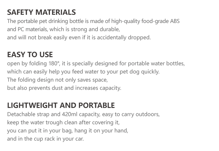 Portable Dog Water Bottle - Stylish, Leak-Proof, Convenient Hydration