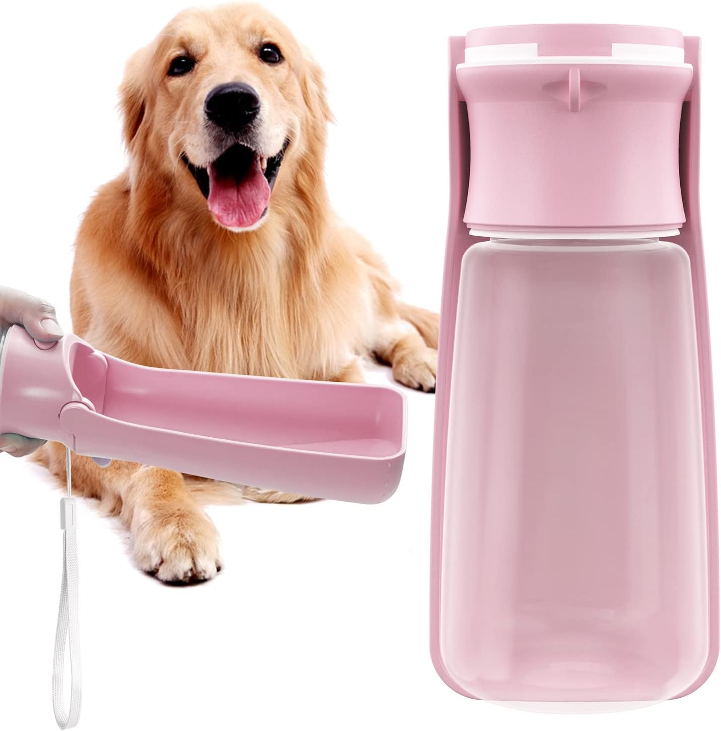 SOICTA Foldable Dog Water Bottle - Portable, Leak-Proof, and Eco-Friendly Water Dispenser for Pets