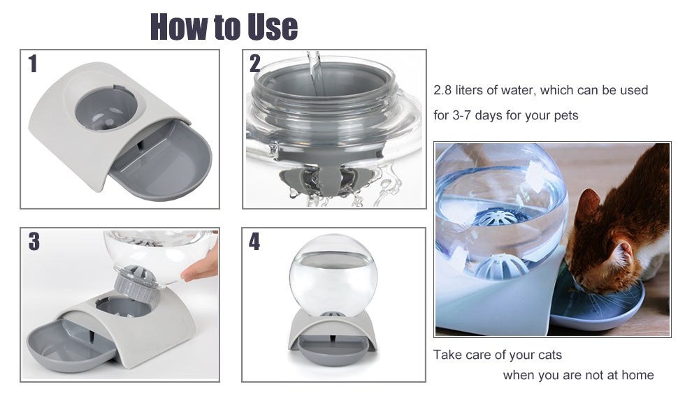 Automatic 2.8L Cat Water Fountain - Hassle-Free Hydration