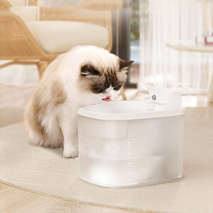 Sleek Wireless Induction Pet Water Dispenser for Cats - Encourages Hydration with Style