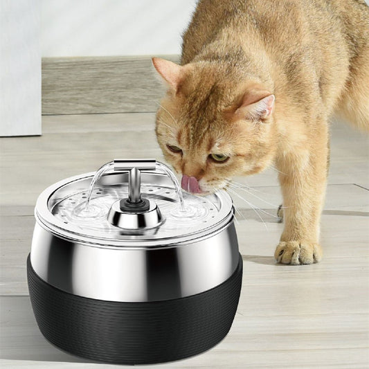 Stylish 3L Stainless Steel Cat Water Fountain - Ultimate Hydration Solution for Pets