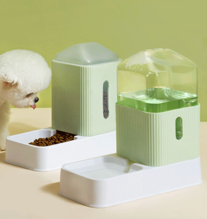 Automatic Cat Feeder and Water Dispenser Set - Stylish, Convenient, and Healthy