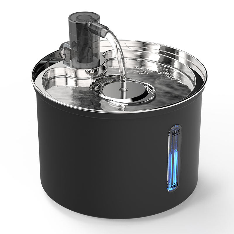 Stylish 3L Stainless Steel Cat Water Fountain - Quiet, Fresh & Filtered Hydration
