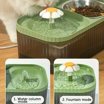 2-in-1 Automatic Cat Water Fountain