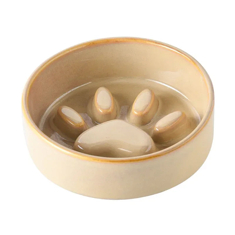 Ceramic Slow Feeder Bowl for Happy & Healthy Pets