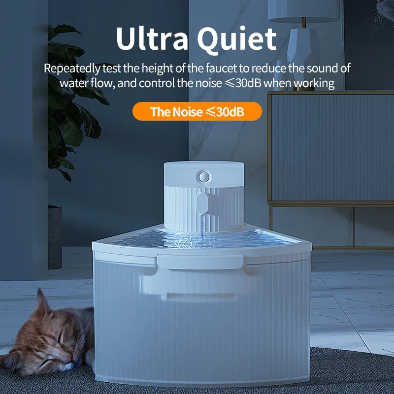 ROJECO 2.2L Wireless Pet Water Fountain: Happy Hydration for your Furry Friend