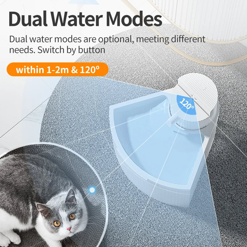 ROJECO 2.2L Wireless Pet Water Fountain: Happy Hydration for your Furry Friend