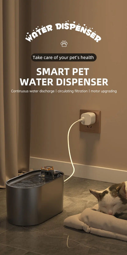 3L Automatic Pet Water Fountain: Quiet & Filtered Hydration