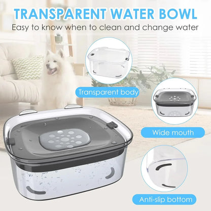 2L Spill-Proof Pet Slow Feeder Bowl
