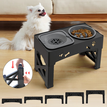 Adjustable Elevated Pet Feeder: 3-in-1 Design for Happy Eating