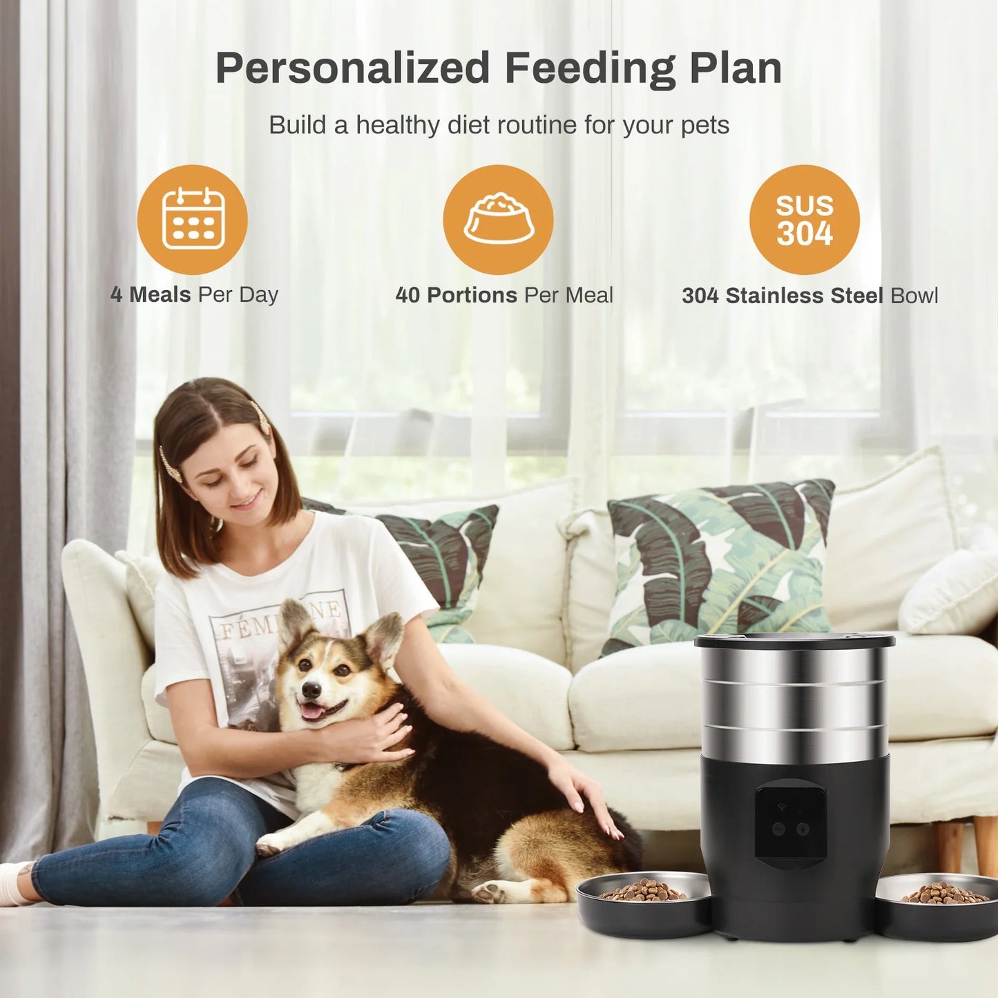 4.5L Smart Pet Feeder: Automated Feeding for Happy Pets