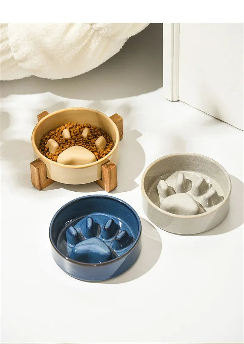 Ceramic Slow Feeder Bowl for Happy & Healthy Pets