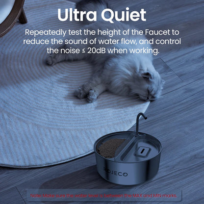 ROJECO 2-in-1 Pet Water Fountain: Happy Hydration & Easy Feeding