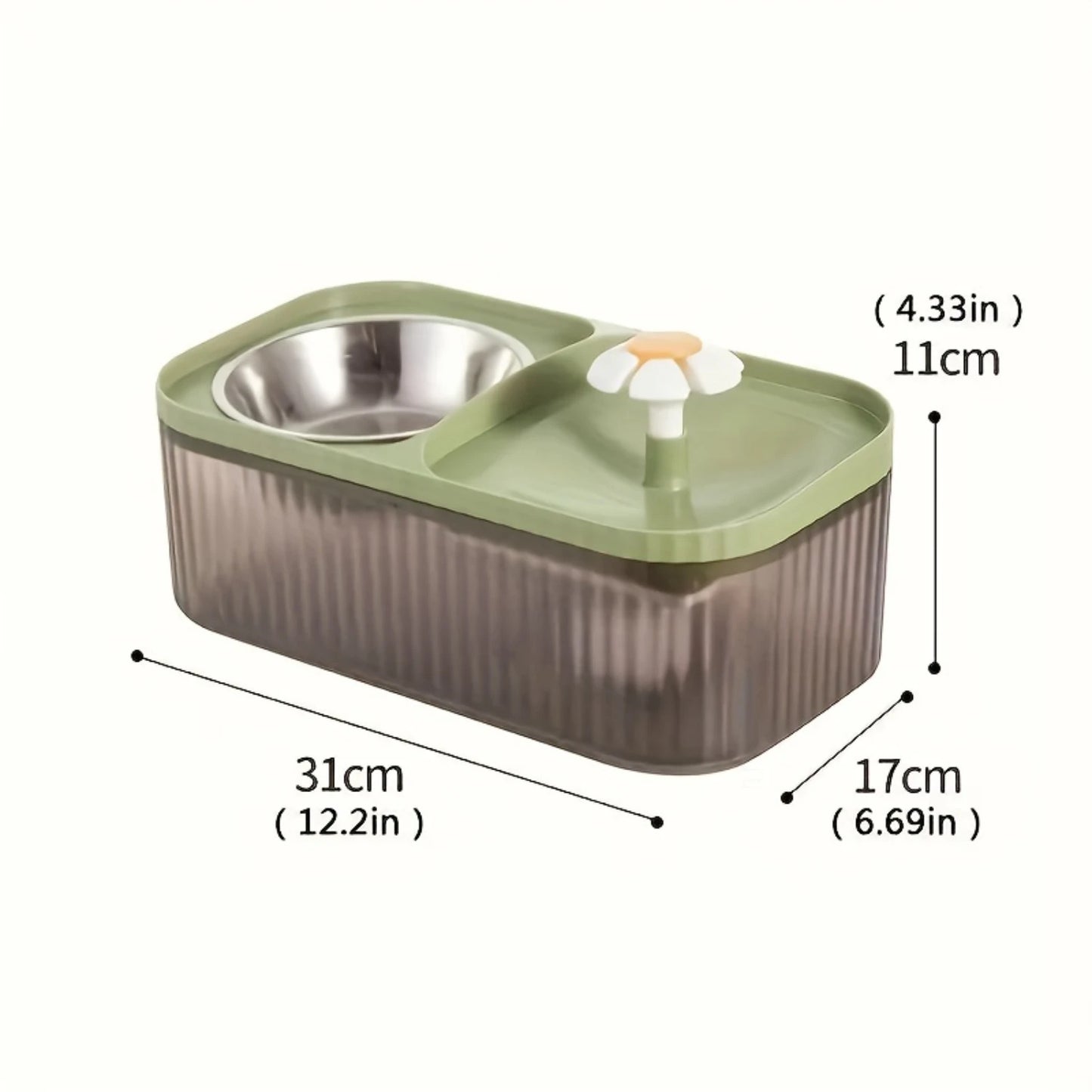 2-in-1 Automatic Cat Water Fountain