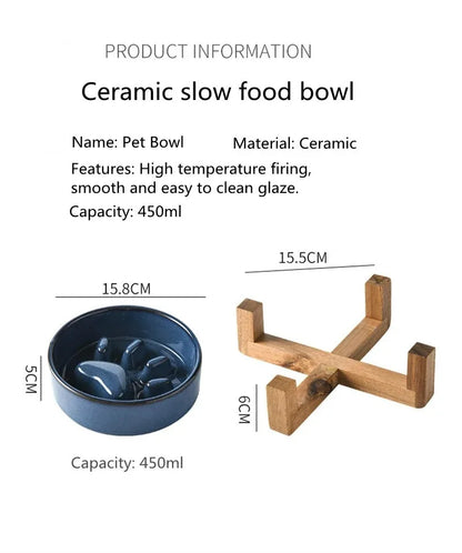 Ceramic Slow Feeder Bowl for Happy & Healthy Pets