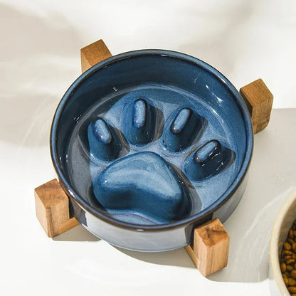 Ceramic Slow Feeder Bowl for Happy & Healthy Pets