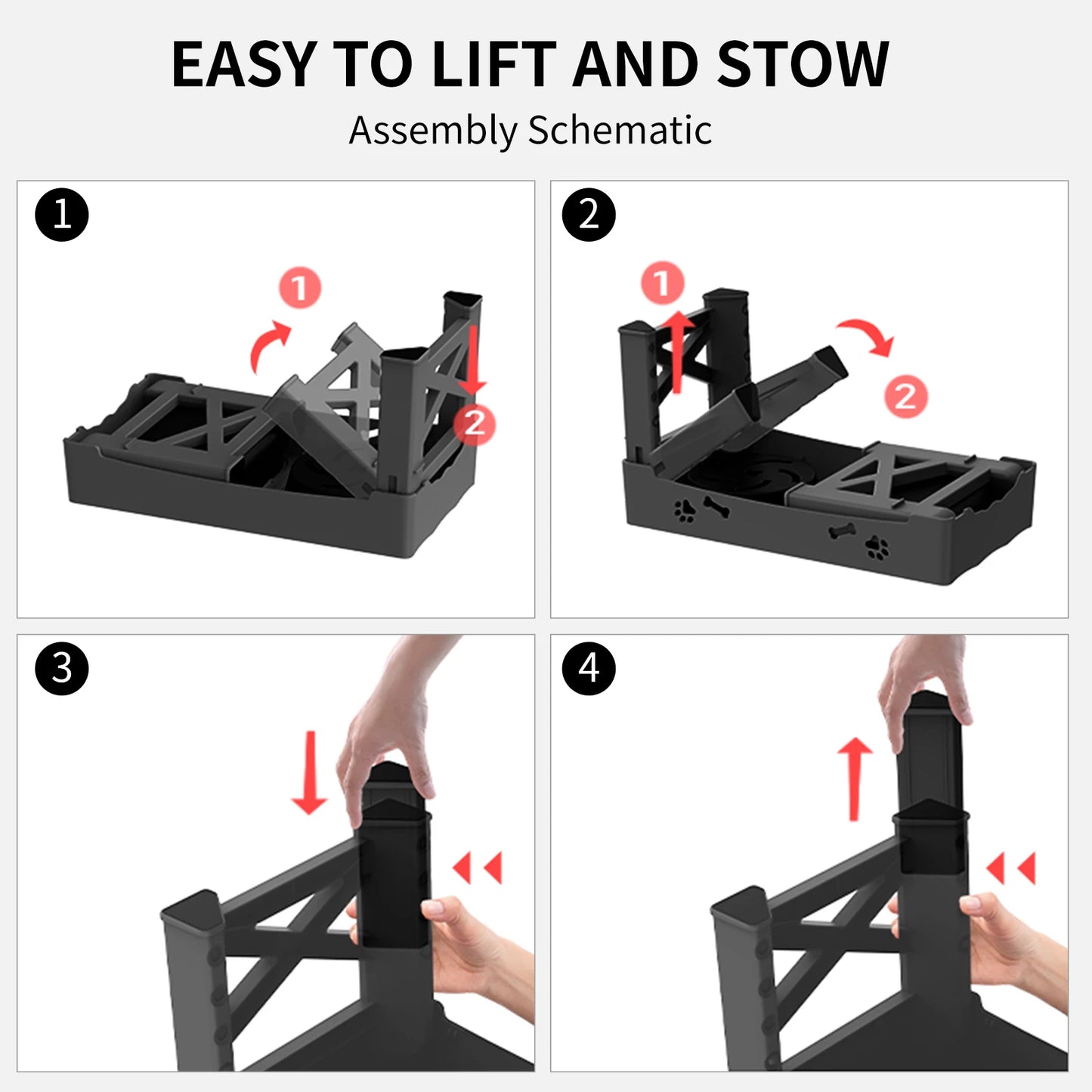 Adjustable Elevated Pet Feeder: 3-in-1 Design for Happy Eating