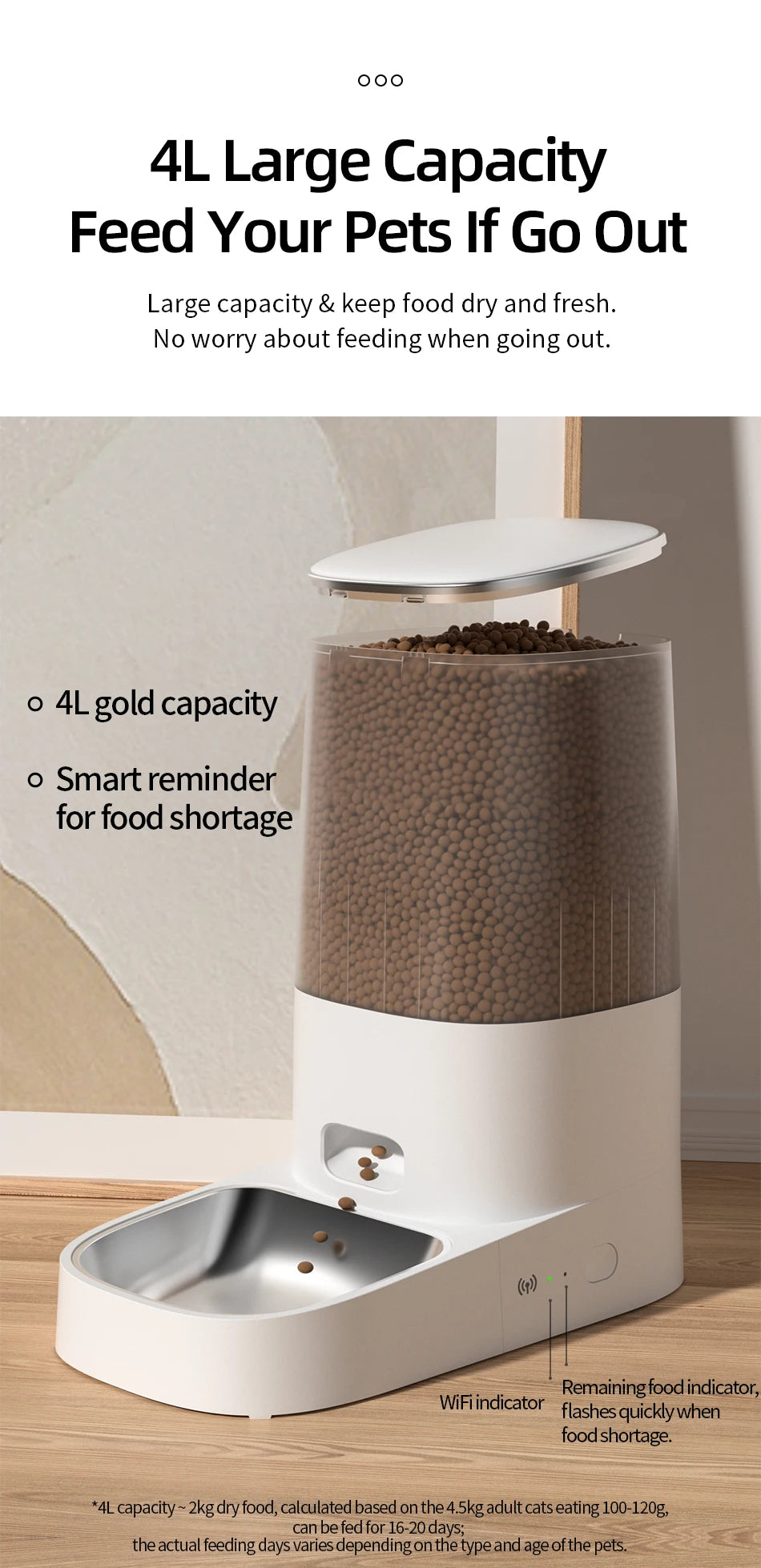 ROJECO Smart Pet Feeder: Stress-Free Feeding for Your Furry Friend