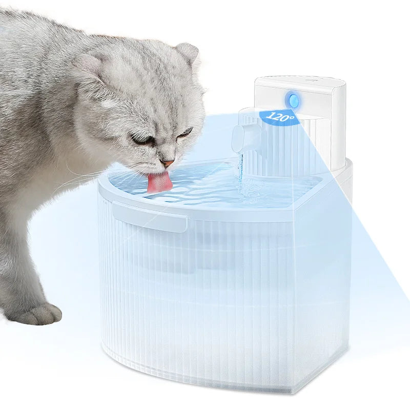 ROJECO 2.2L Wireless Pet Water Fountain: Happy Hydration for your Furry Friend