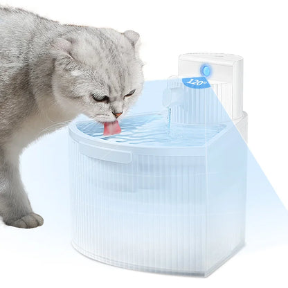 ROJECO 2.2L Wireless Pet Water Fountain: Happy Hydration for your Furry Friend