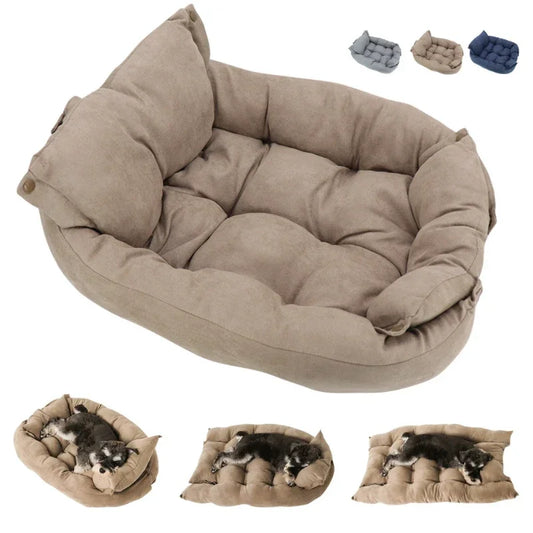 3-in-1 Pet Bed: Sofa, Mat & Kennel!