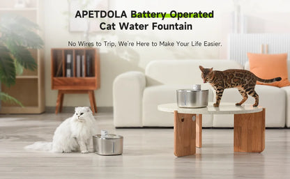 APETDOLA 4L Wireless Pet Water Fountain