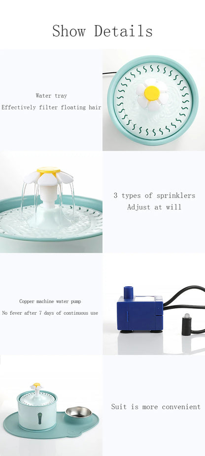 2.4L Automatic Cat Water Fountain with Filter