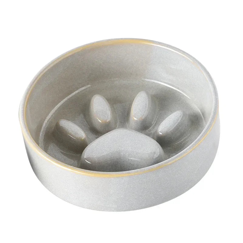 Ceramic Slow Feeder Bowl for Happy & Healthy Pets