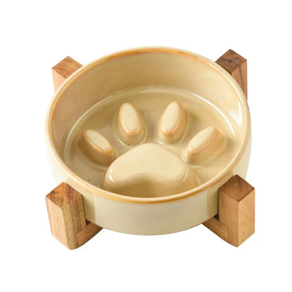 Ceramic Slow Feeder Bowl for Happy & Healthy Pets