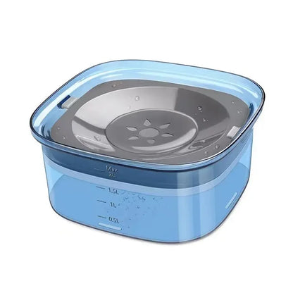 2L Spill-Proof Pet Slow Feeder Bowl