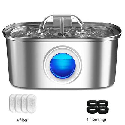 3.2L Stainless Steel Pet Water Fountain