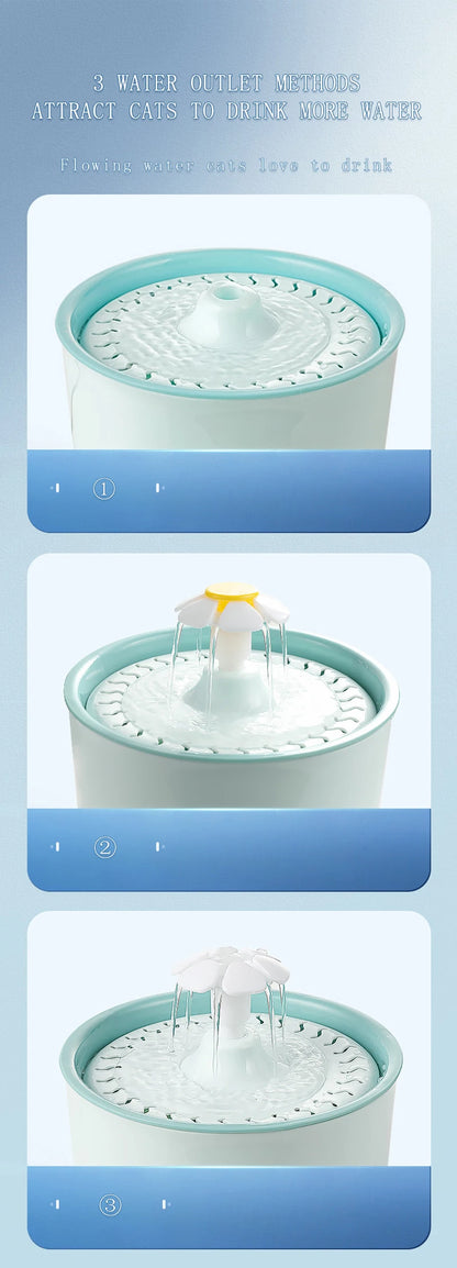 2.4L Automatic Cat Water Fountain with Filter