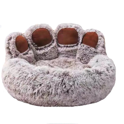 Ultra-Soft Paw Print Dog Bed: Your Pet's Cozy Haven!