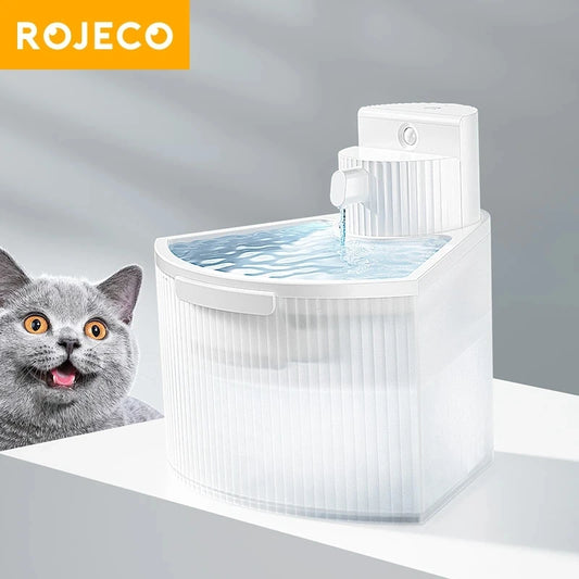 ROJECO 2.2L Wireless Pet Water Fountain: Happy Hydration for your Furry Friend