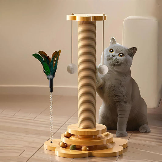 Cat's Favorite: Wooden Turntable Toy!