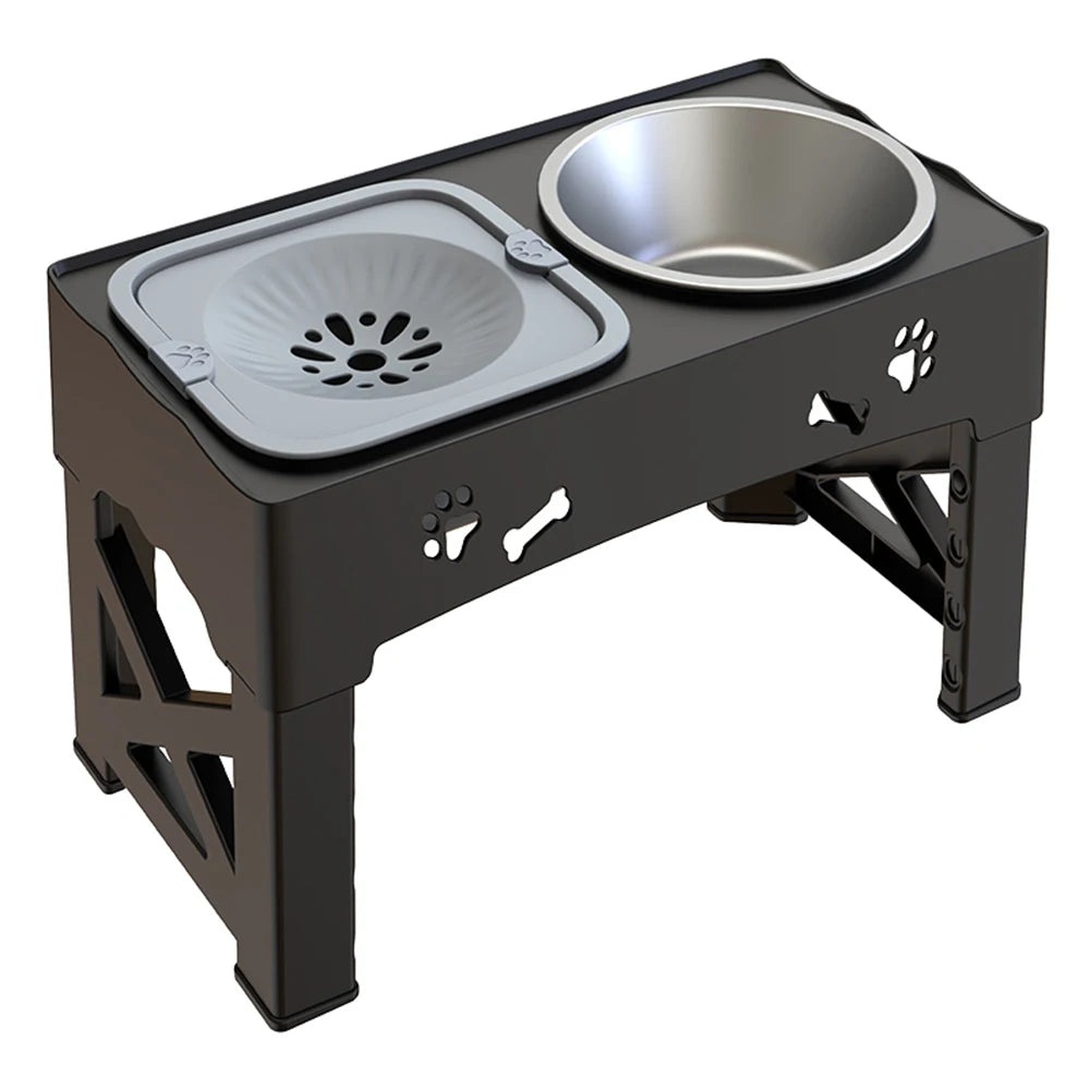 Adjustable Elevated Pet Feeder: 3-in-1 Design for Happy Eating